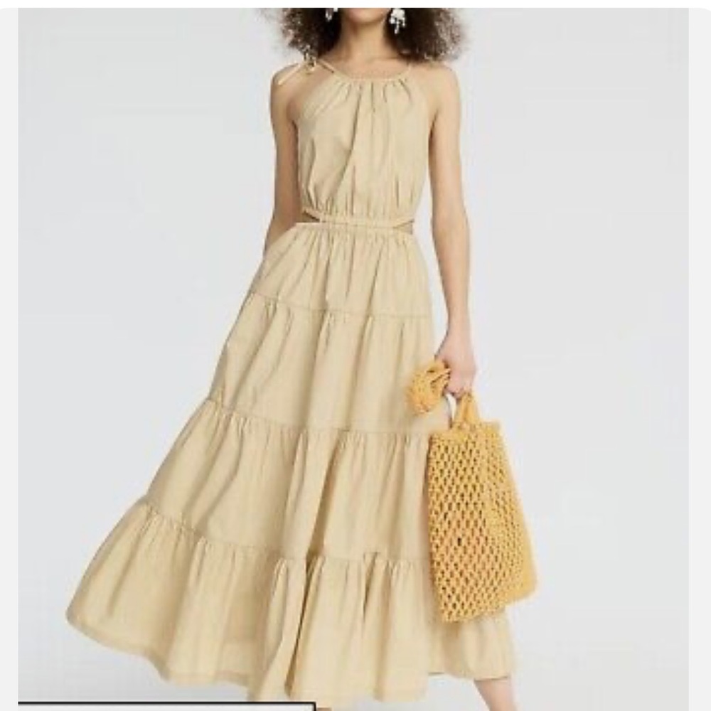 JCrew- PETITE HARBOUR SIDE-CUTOUT DRESS